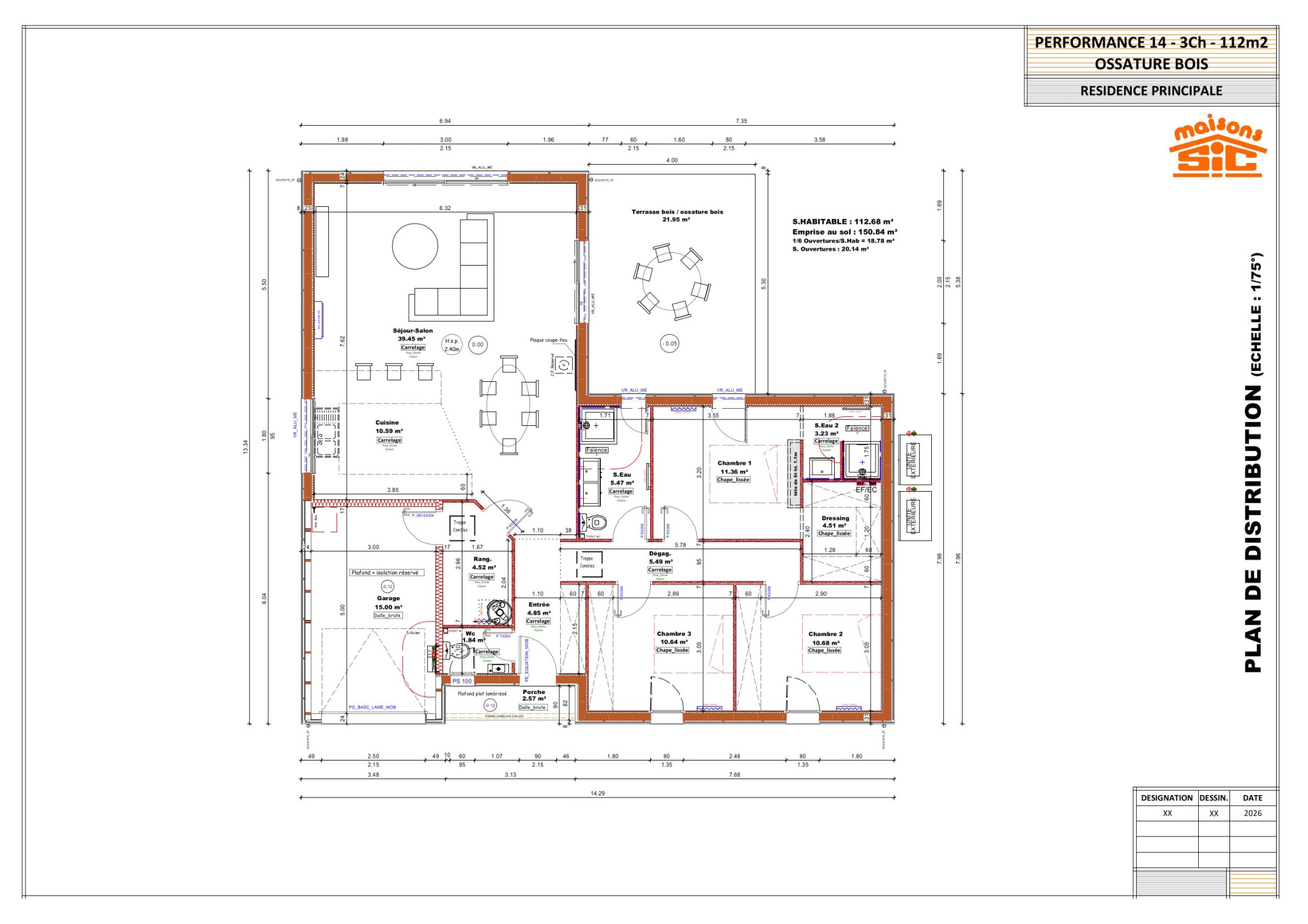 Vente maison à Virazeil (47200) de 112 m2 habitable sur terrain de 1700 m2