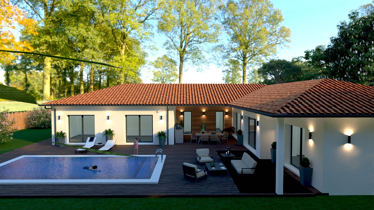 Vente maison à Biscarrosse (40600) de 140 m2 habitable sur terrain de 500 m2