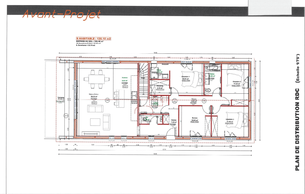 Vente maison à Bosdarros (64290) de 120 m2 habitable sur terrain de 2241 m2