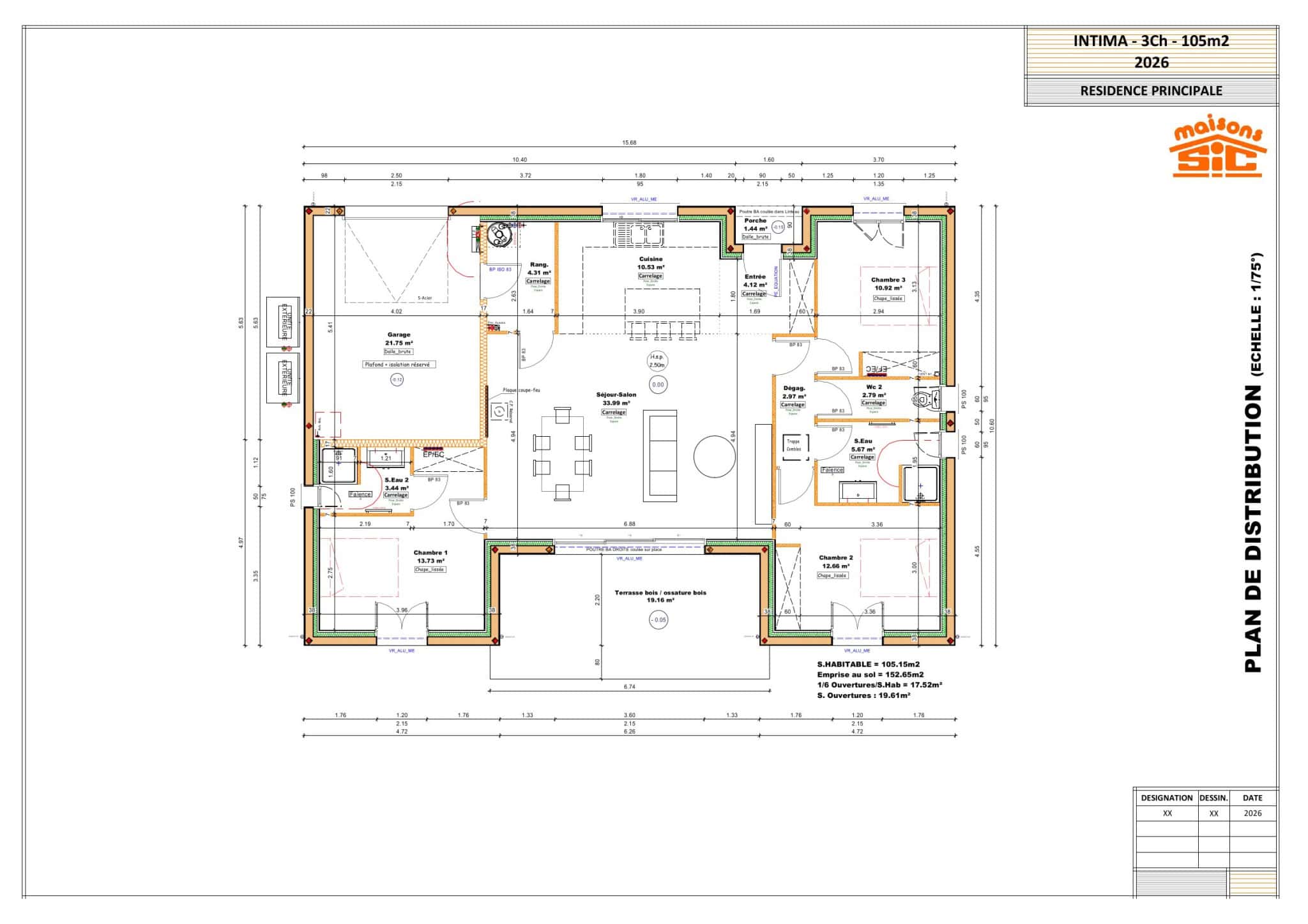 Vente maison à Frespech (47140) de 105 m2 habitable sur terrain de 1924 m2