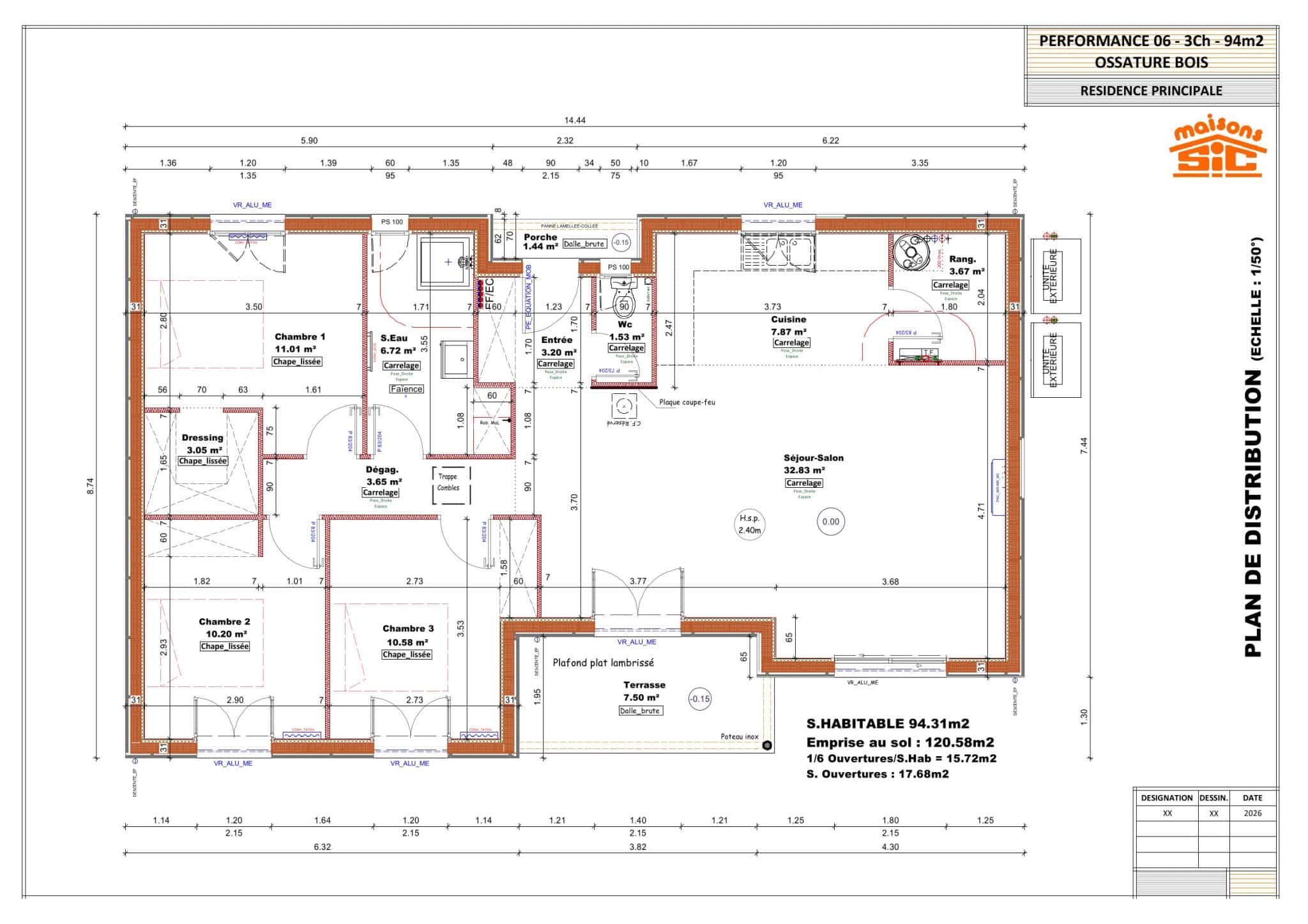 Vente maison à Fumel (47500) de 94 m2 habitable sur terrain de 835 m2