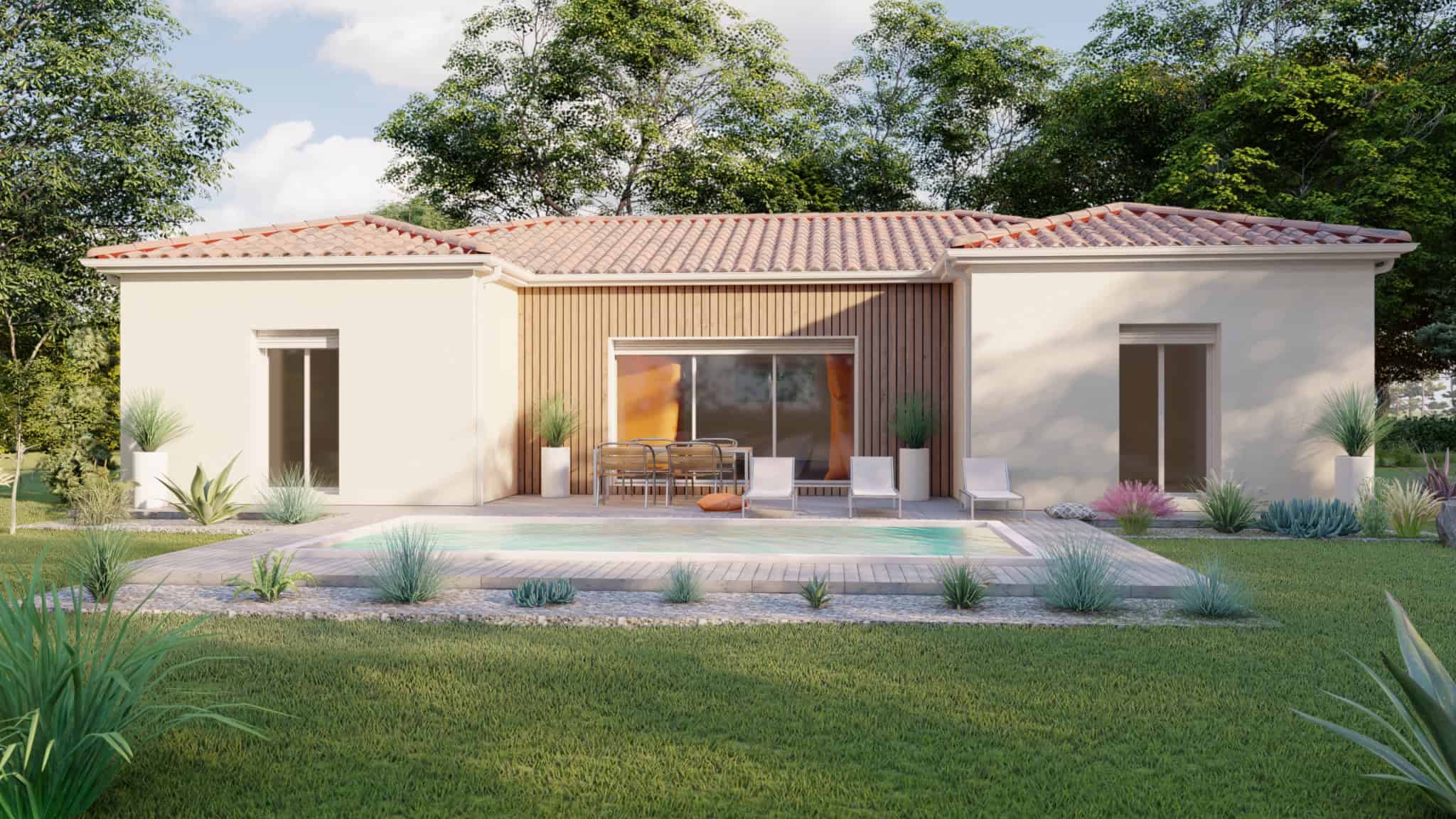 Vente maison à Gimont (32200) de 105 m2 habitable sur terrain de 857 m2