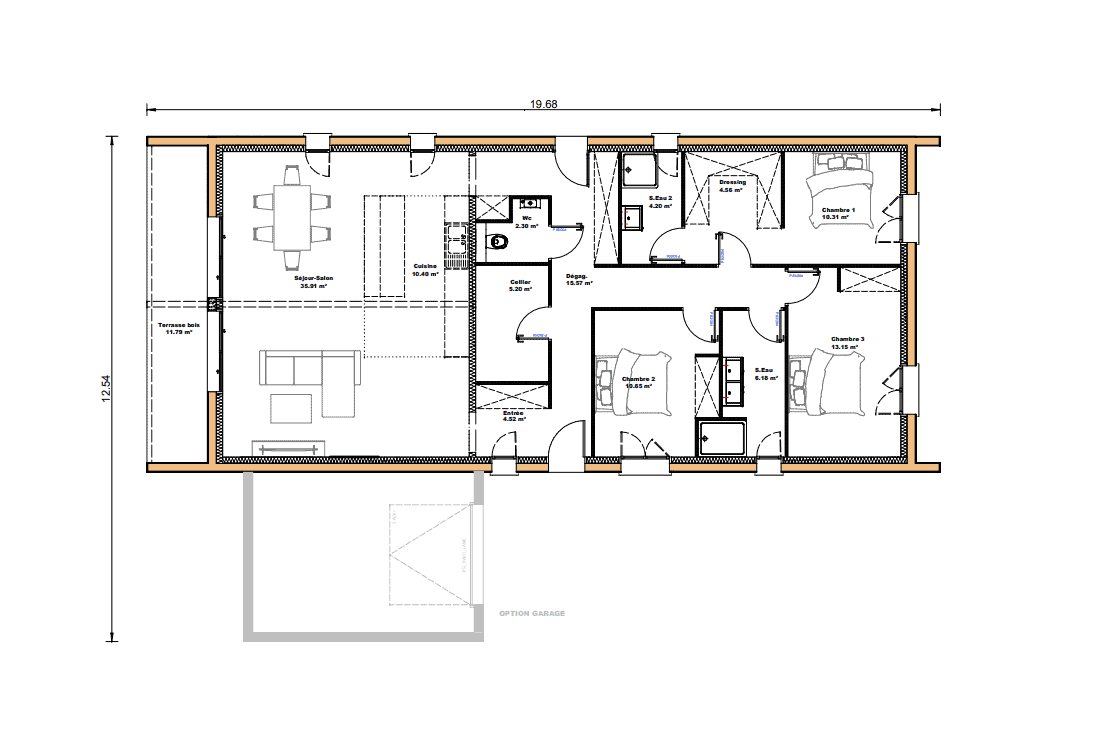 Vente maison à Le teich (33470) de 122 m2 habitable sur terrain de 605 m2