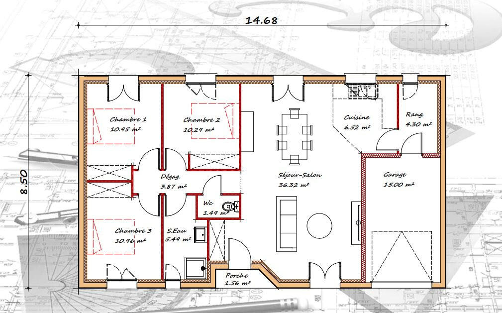 Vente maison à Massels (47140) de 90 m2 habitable sur terrain de 1004 m2