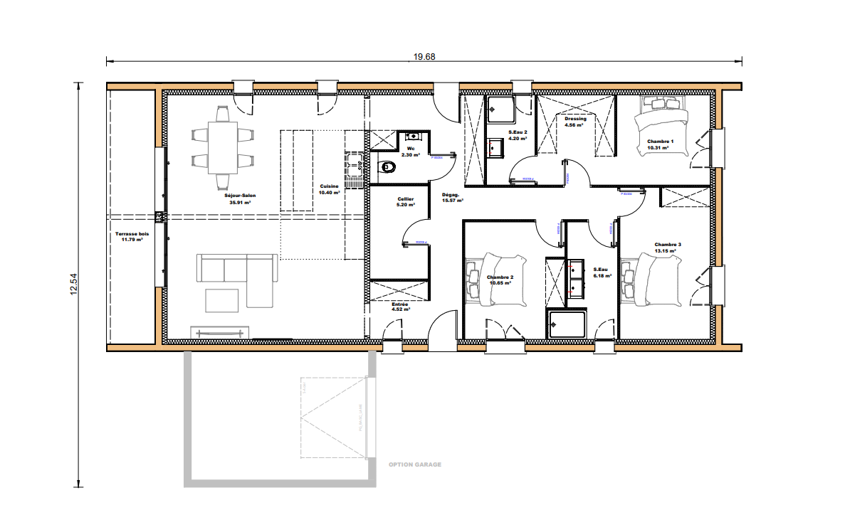 Vente maison à Nerac (47600) de 122 m2 habitable sur terrain de 1811 m2