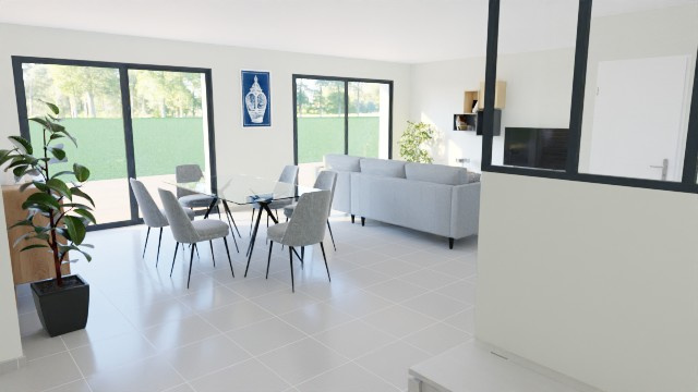 Vente maison à Serres castet (64121) de 110 m2 habitable sur terrain de 1232 m2