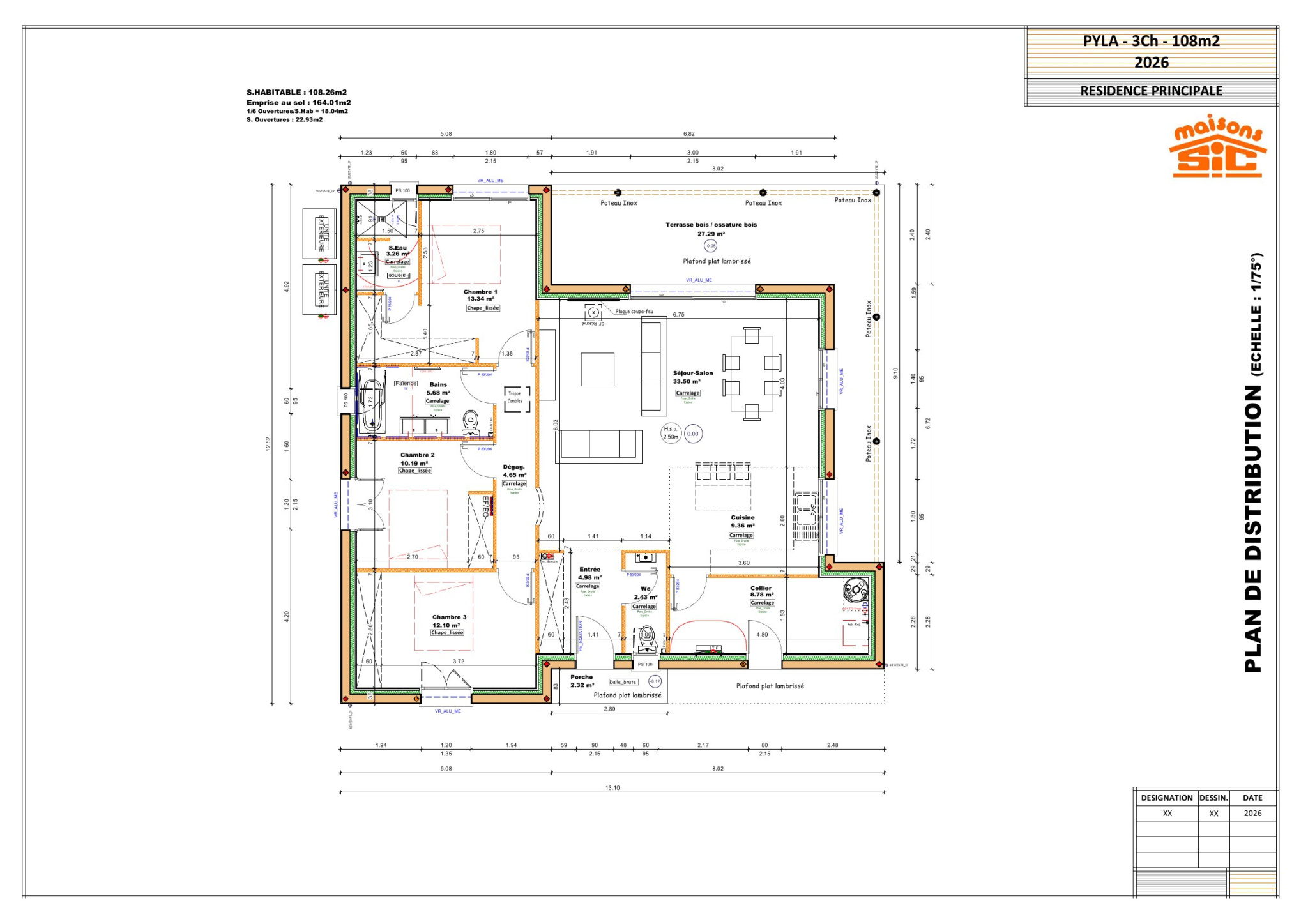 Vente maison à St paul d espis (82400) de 106 m2 habitable sur terrain de 803 m2