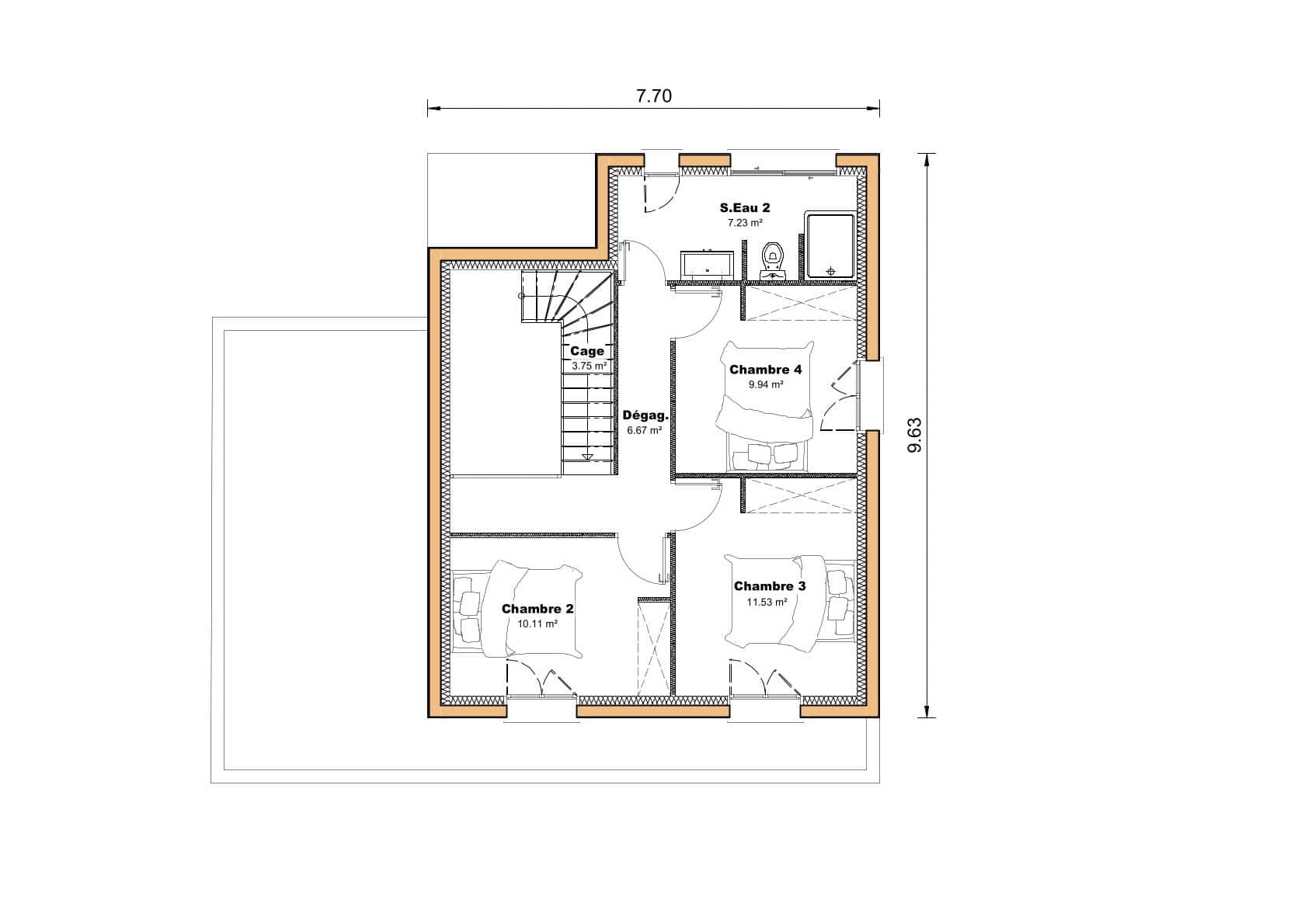 Vente maison à Ste colombe en bruilhois (47310) de 124 m2 habitable sur terrain de 1944 m2