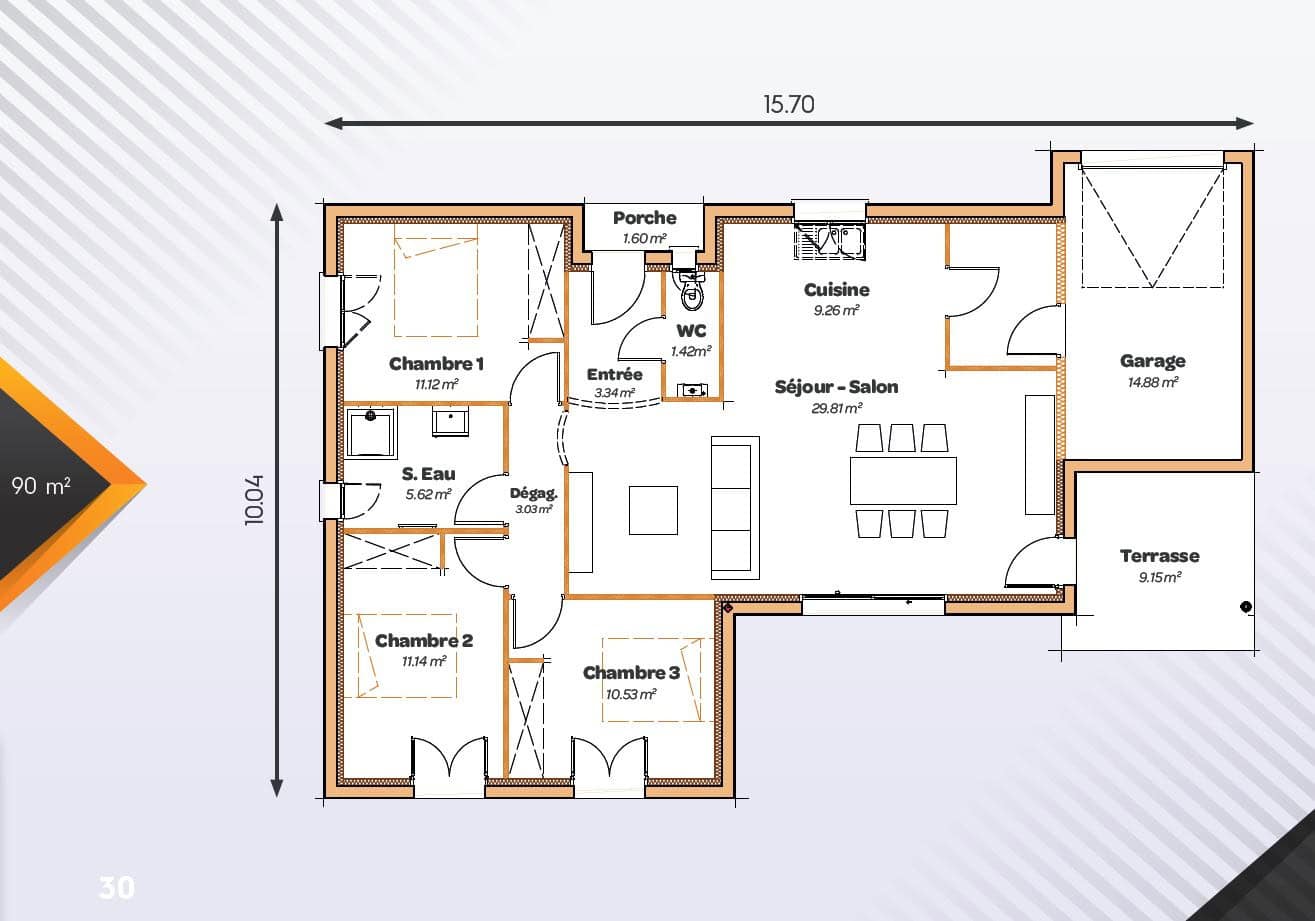 Vente maison à Ste livrade sur lot (47110) de 90 m2 habitable sur terrain de 702 m2