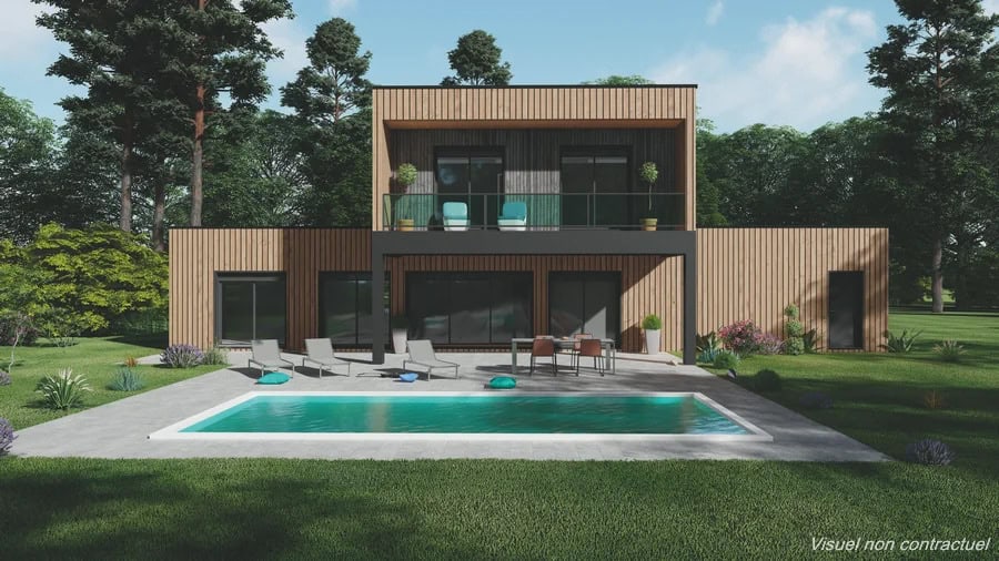 maison bois MOB toit plat