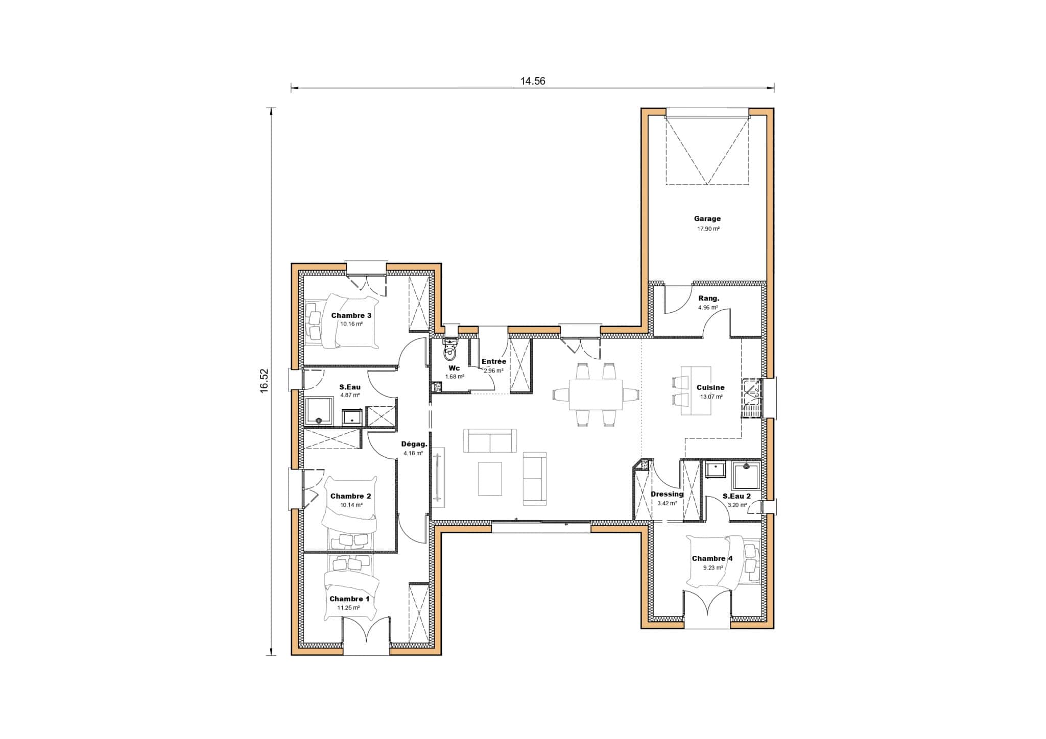 Vente maison à Casteljaloux (47700) de 108 m2 habitable sur terrain de 1315 m2
