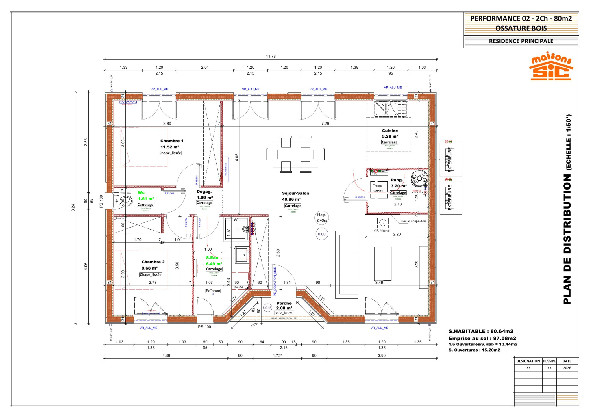 Vente maison à Laugnac (47360) de 80 m2 habitable sur terrain de 622 m2