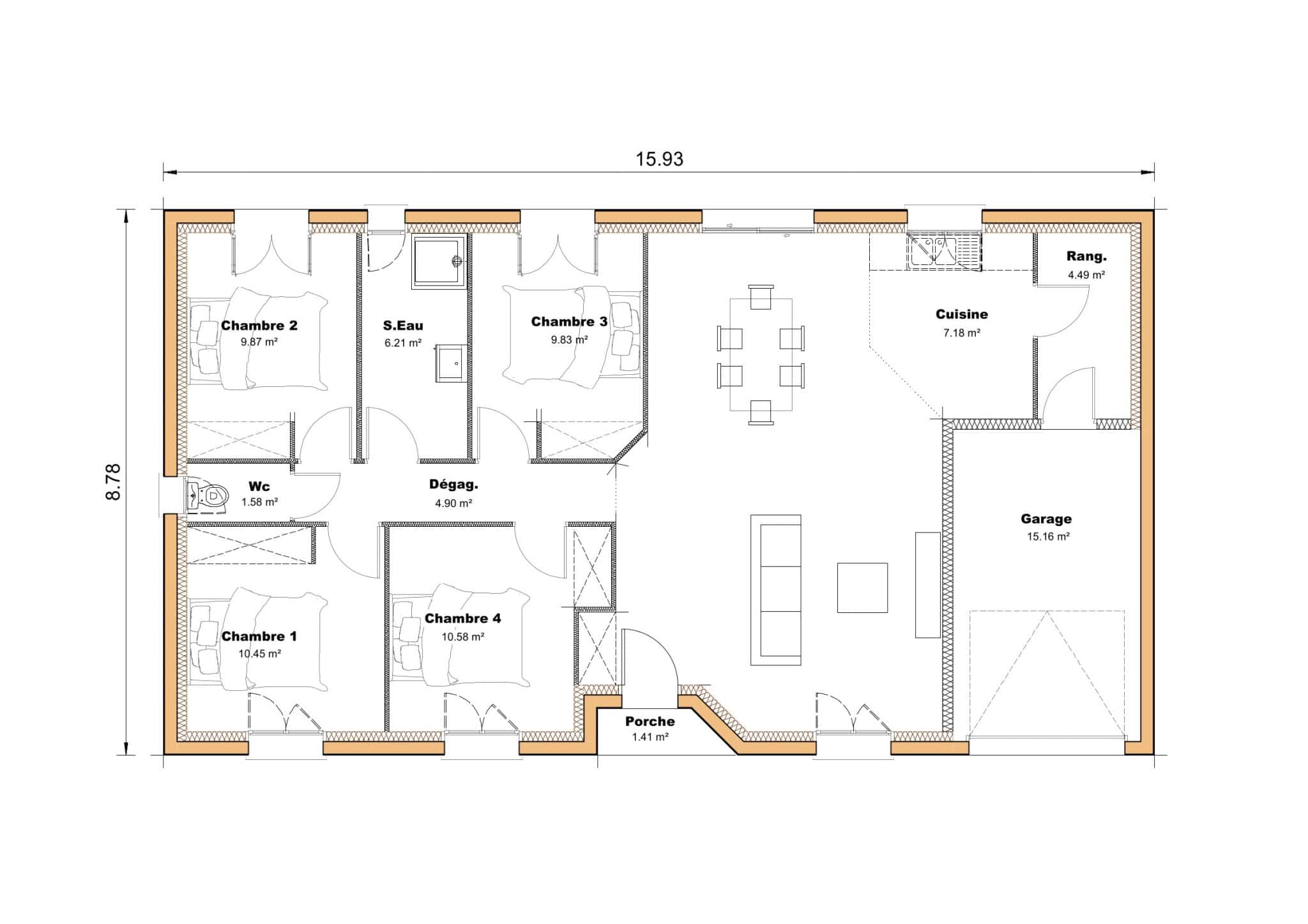 Vente maison à Leboulin (32810) de 102 m2 habitable sur terrain de 1479 m2