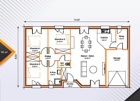 Vente maison à Penne d agenais (47140) de 90 m2 habitable sur terrain de 972 m2