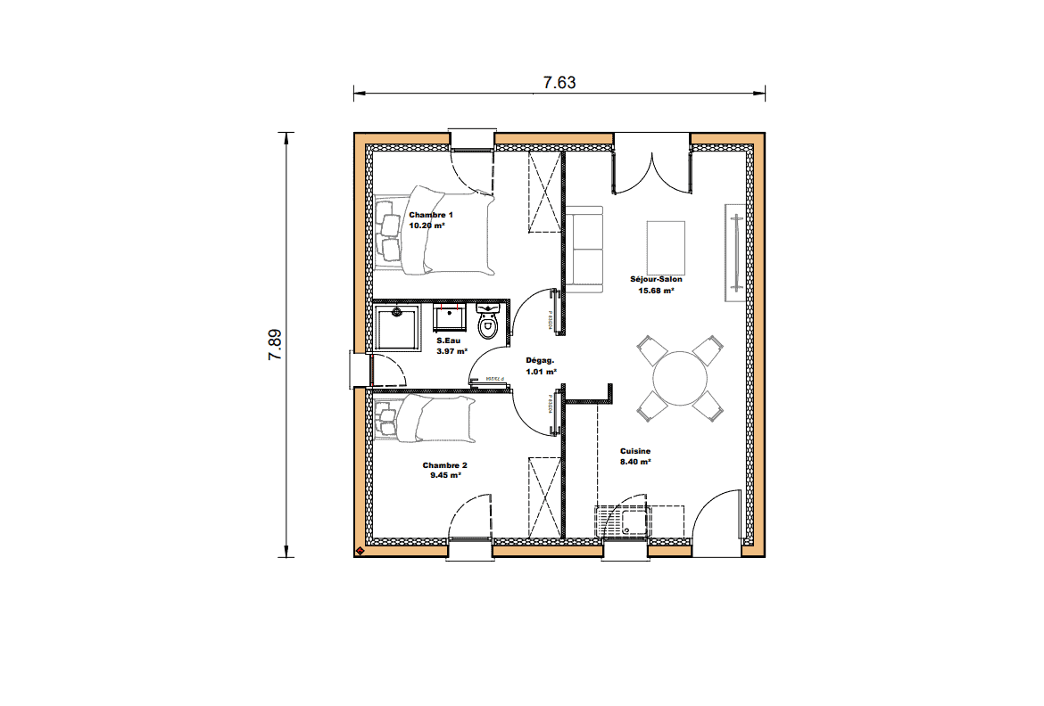Vente maison à St martin d oney (40090) de 48 m2 habitable sur terrain de 727 m2