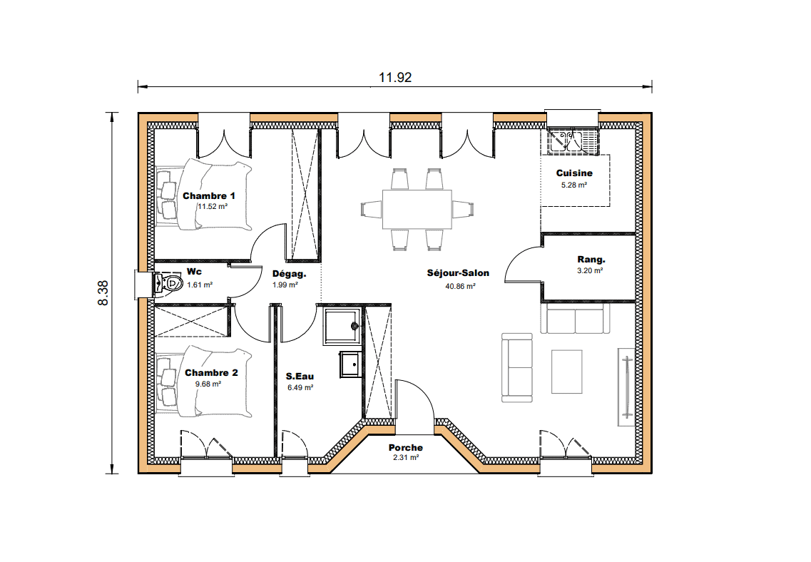 Vente maison à Ste christie (32390) de 80 m2 habitable sur terrain de 2883 m2