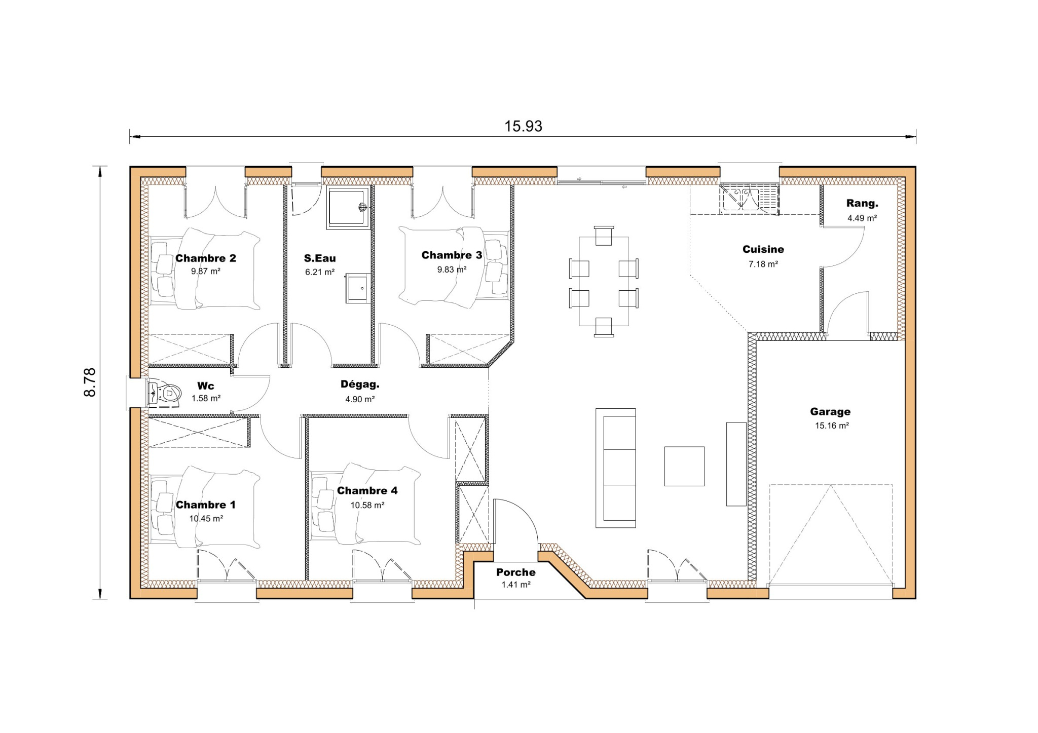 Vente maison à Artigues pres bordeaux (33370) de 102 m2 habitable sur terrain de 350 m2